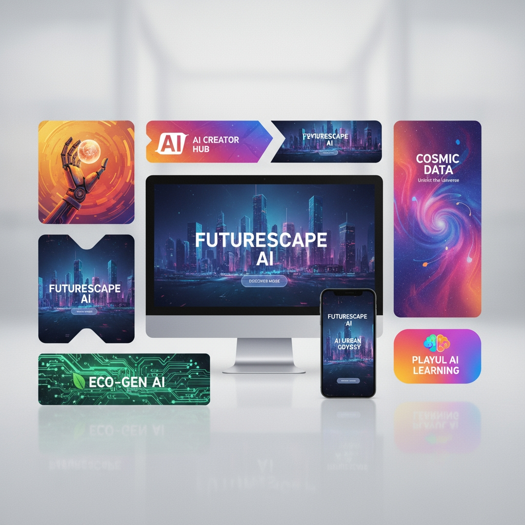 Banners publicitarios generados con inteligencia artificial